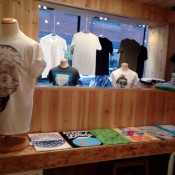 Graphic tshirt display at Super Superficial in London. Photo by alphacityguides.