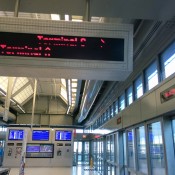 Platform for Airtrain at Newark International Airport. Photo by alphacityguides.