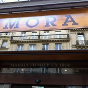 Store front at Mora in Paris. Photo by alphacityguides.