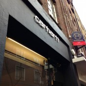 Store front at Carhartt in Covent Gardenm, London. Photo by alphacityguides.