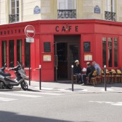 Outside of Cafe de l'Industrie in Paris. Photo by alphacityguides.