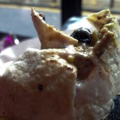 Burrito close up at Chilango Burrito in London. Photo by alphacityguides. 
