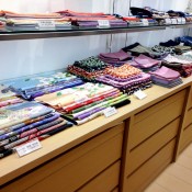 Traditional Kimono accessories department inside Matsuya in Tokyo. Photo by alphacityguides.