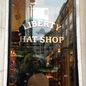 Hat shop at Liberty London. Photo by alphacityguides.