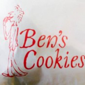 Ben's Cookies logo in London. Photo by alphacityguides.