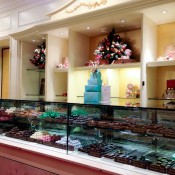 Chocolate and truffle display at Fortnum and Mason in London. Photo by alphacityguides.