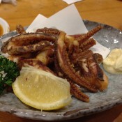 Crispy squid at Nihonkai Asakusa in Tokyo. Photo by alphacityguides.