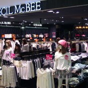 Japanese Fashion label Cecil McBee display at Shibuya 109 in Tokyo. 